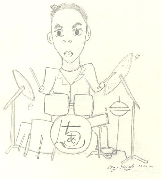 me playing drums